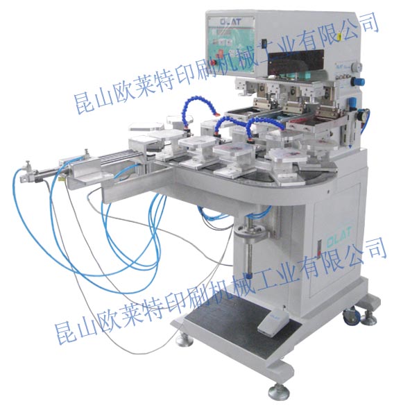 Three Color Conveyour Pad Printing Machine  Linxin Clients to  Print Gloves