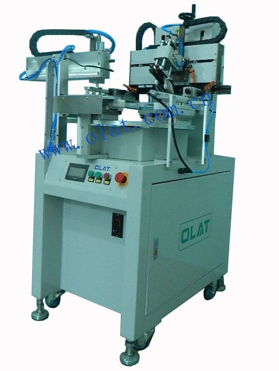 Jiangyin automatic screen printing machine printing cosmetics lid customer orders