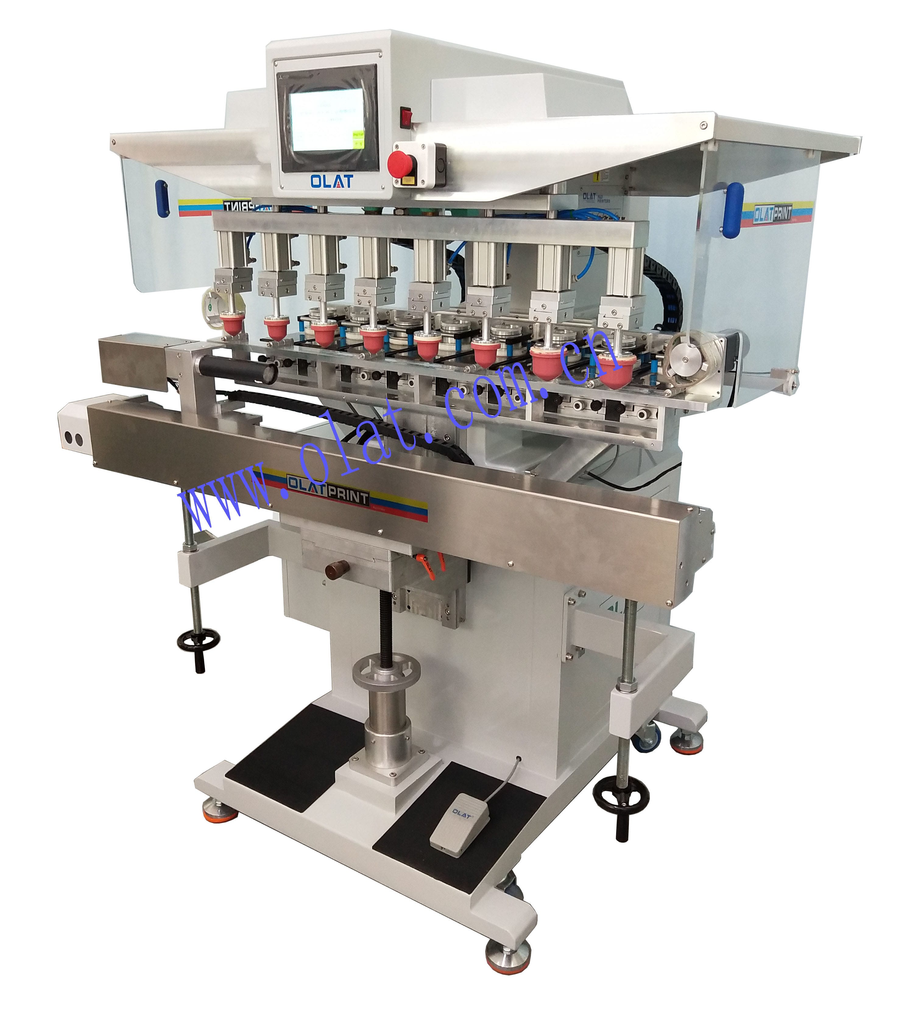 The Philippines customer buy eight color pad printing machine 2 units